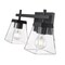 Z-Lite Lauren Vanity, 2-Light, 16 In.W x 6.5 In.L x 8.5 In.H, Matte Black/Clear 819-2V-MB - alternate 4